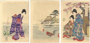 周延「千代田の大奥　山里のお茶や」