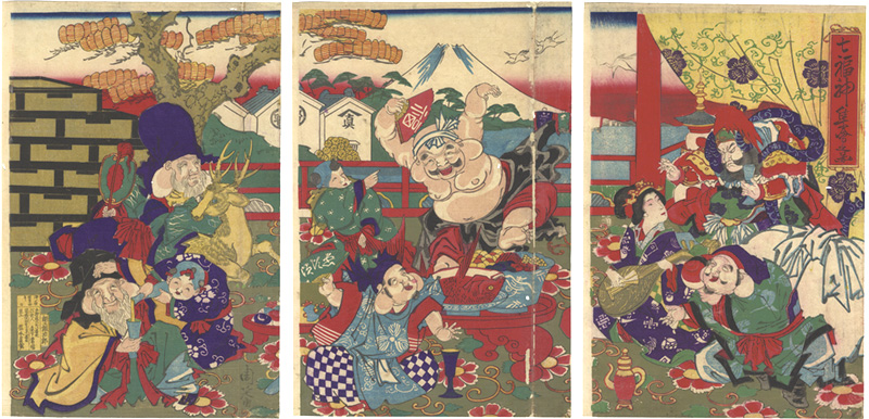 周延「七福神集合之図」