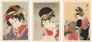 日本三名手制作版画　美人の図【復刻版】