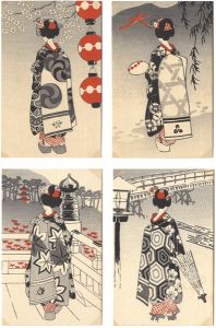「木版絵葉書　舞姫」