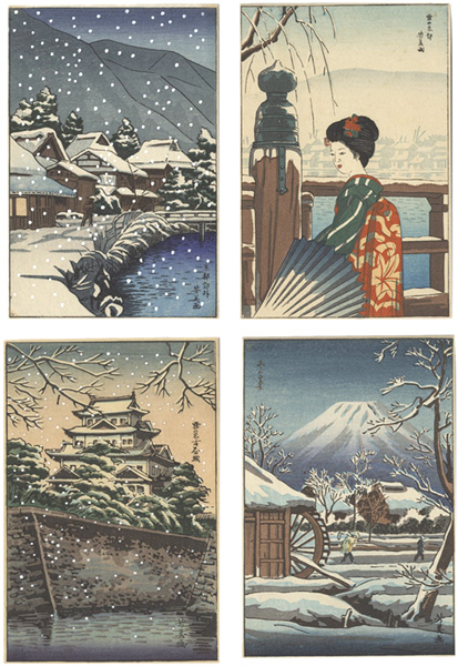 石渡江逸（庄一郎）「木版絵葉書」