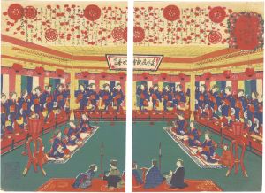 作者不詳「伊勢古市 備前屋桜花楼踊之図」
