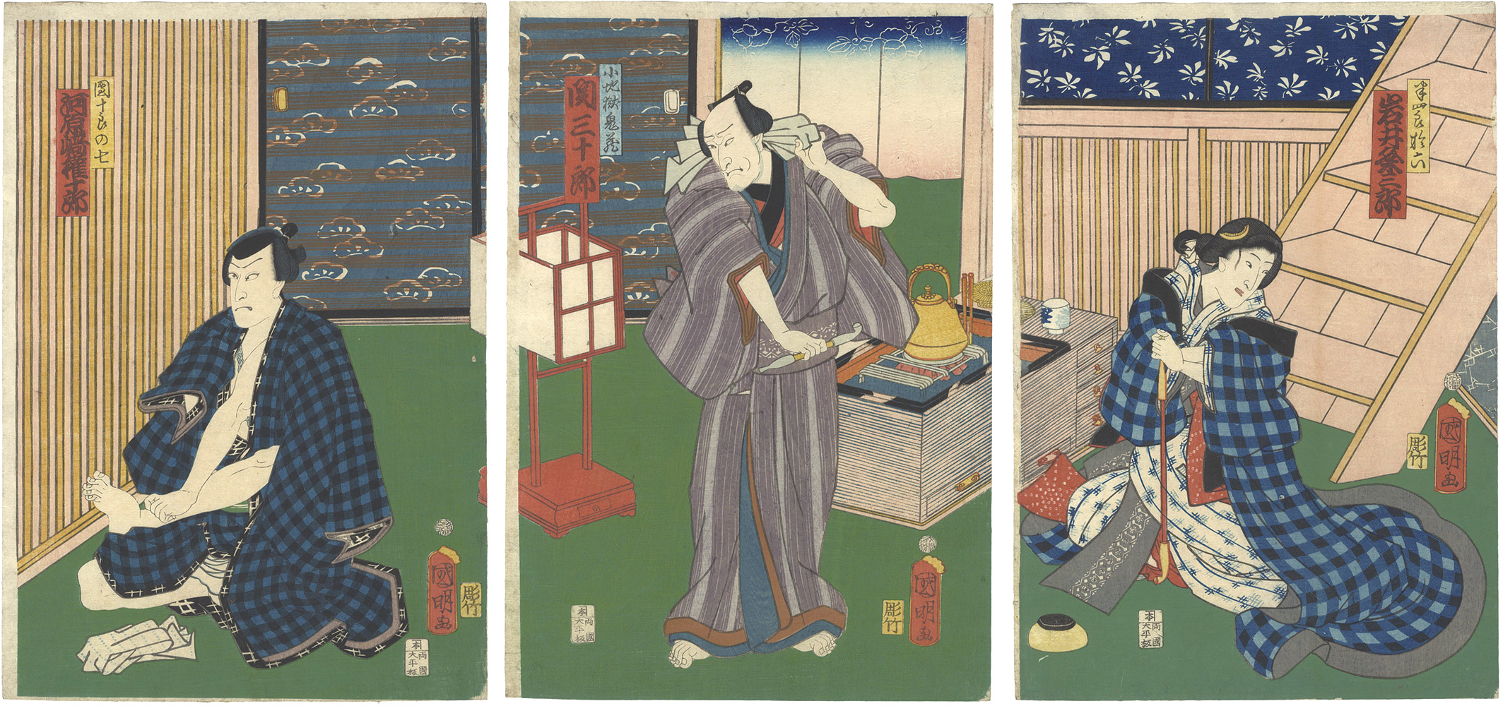国明「月見瞻名画一軸」