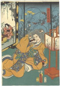 Toyokuni III / Kabuki Play: Azuma Kudari Gojusan Tsugi [吾孺下五十三駅]