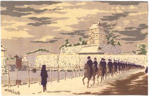 清親「旧本丸雪晴」