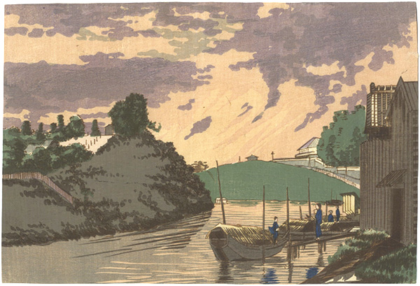 清親「神田川夕景」