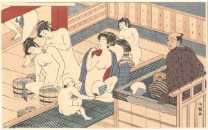 Koryusai / A Public Bath (tentative title)【Reproduction】 [湯屋（仮題）【復刻版】]