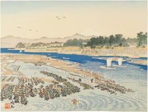 定方塊石「浜名湖弁天島と富士」