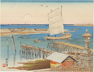定方塊石「木更津海岸と富士」
