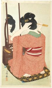 鏡の前