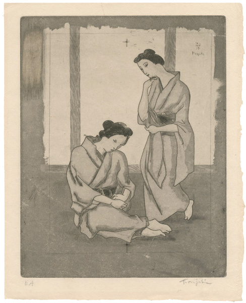 藤田嗣治（レオナール・フジタ）「「お梅さんの三度目の青春」より」