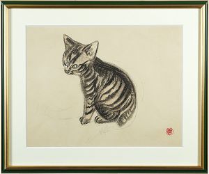 山村耕花「小猫」