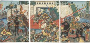 国芳「通俗三国志之内　劉玄徳北海解囲」