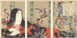 清親「花模様　延宝頃」