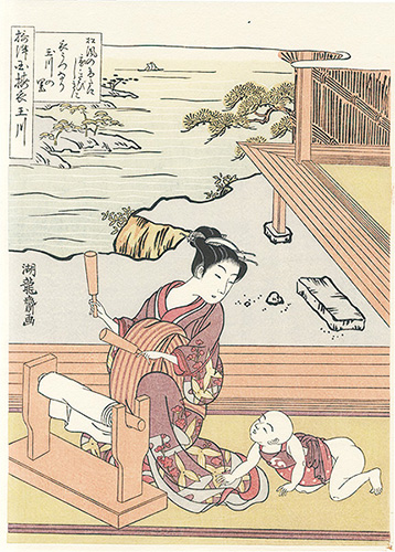 Koryusai “The Cloth-fulling Jewel River in Settsu Province 【Reproduction】 ”