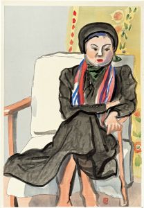 中川一政「椅子に坐る女」