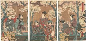 豊国三代「吾妻源氏雪月花ノ内　花」