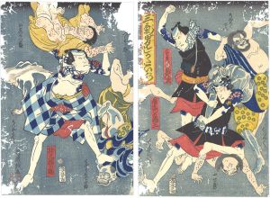芳幾「三気男はしかたいぢ」