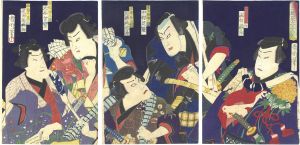 Kunichika / Heroic Commoners for the Five Colors [男達見立五色揃]