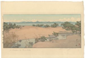 Yoshida Hiroshi / Four Garden Scenes / A Garden by Lake Biwa