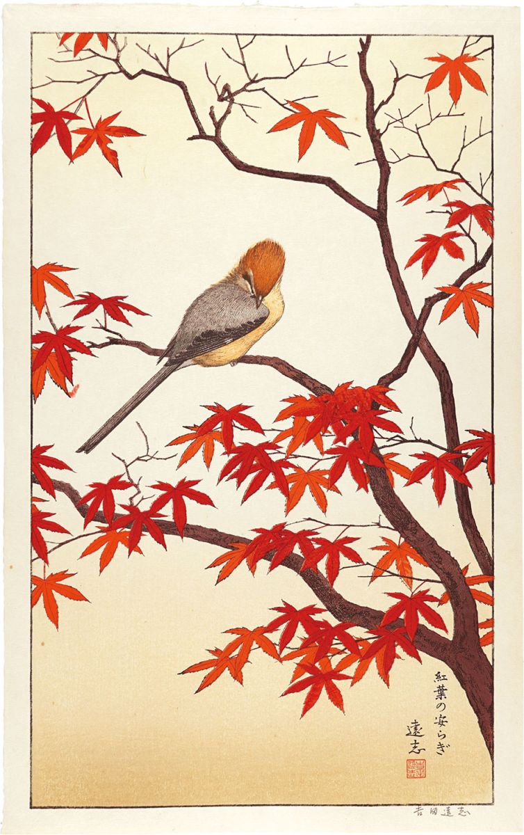 Yoshida Toshi “Serenity of Red Maple”