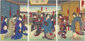周延「柳橋芸妓粧」