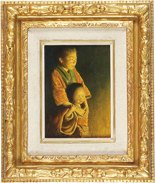 モーティマー・メンペス「自筆画　日本の子供」