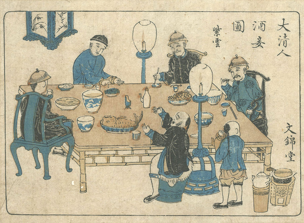 Unknown “Nagasaki-e: Chinese People Drinking”