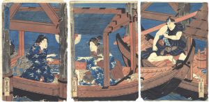 豊国三代「両国夕涼之図」