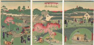 広重三代「東京名所 筋違万代橋図」