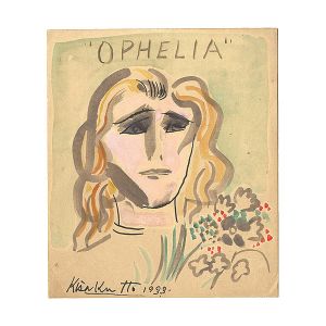 伊藤熹朔「自筆画小色紙　OPHELIA」