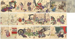 芳年「滑稽浄瑠璃」