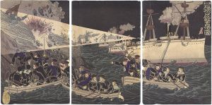 周延「第二軍旅順口砲撃占領之図」