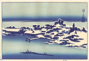 英泉「隅田川雪中【復刻版】」
