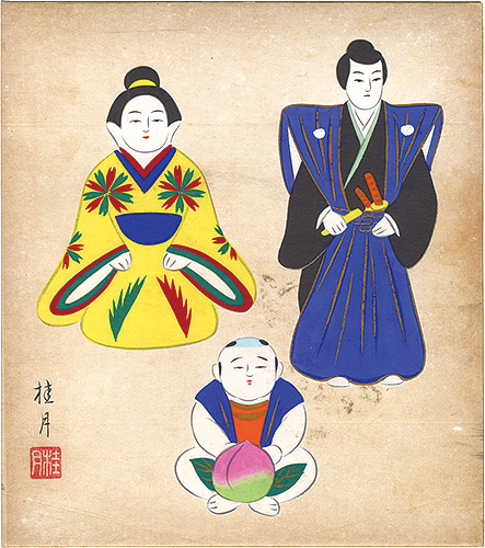 Shimizu Keigetsu “Shikishi Paper Board: Dolls”