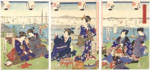 江戸名所　築地浪除勝景