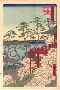 作者不詳「東京名所　上野清水堂不忍ノ池」