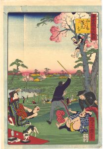 東京名所三十六戯撰　向しま蓮花寺