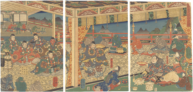 芳員「源頼光大江山入之図」