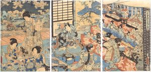 豊国三代「三ツ会姫ひゐな遊ひノ図」