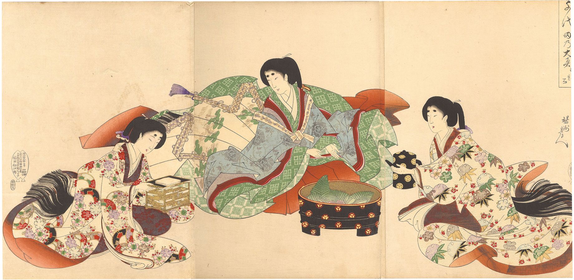 周延「千代田の大奥　おさざれ石」