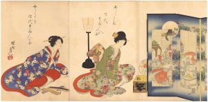 周延「徳川時代 貴婦人の図」