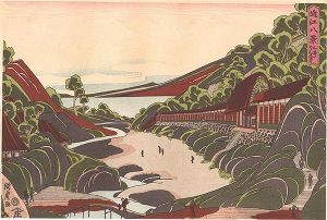 Kunitora / Eight Views of Omi / Evening Bell at Mii-dera Temple【Reproduction】 [近江八景　三井の晩鐘【復刻版】]