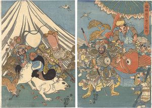 芳勝「福神遊び宝の牧狩」