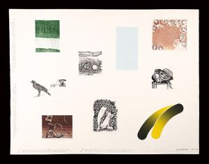 Nomiyama Gyoji, Tamura Fumio, Komai Tetsuro, Oyamatsu Takashi, Ono Tadashige, Fukuoka Yasuhiko, Nakabayashi Churyo, Hara Takeshi, Tatsuno Toeko / Tokyo University of the Arts original prints calender 1975