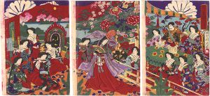 周延「花の色調の一ふし」