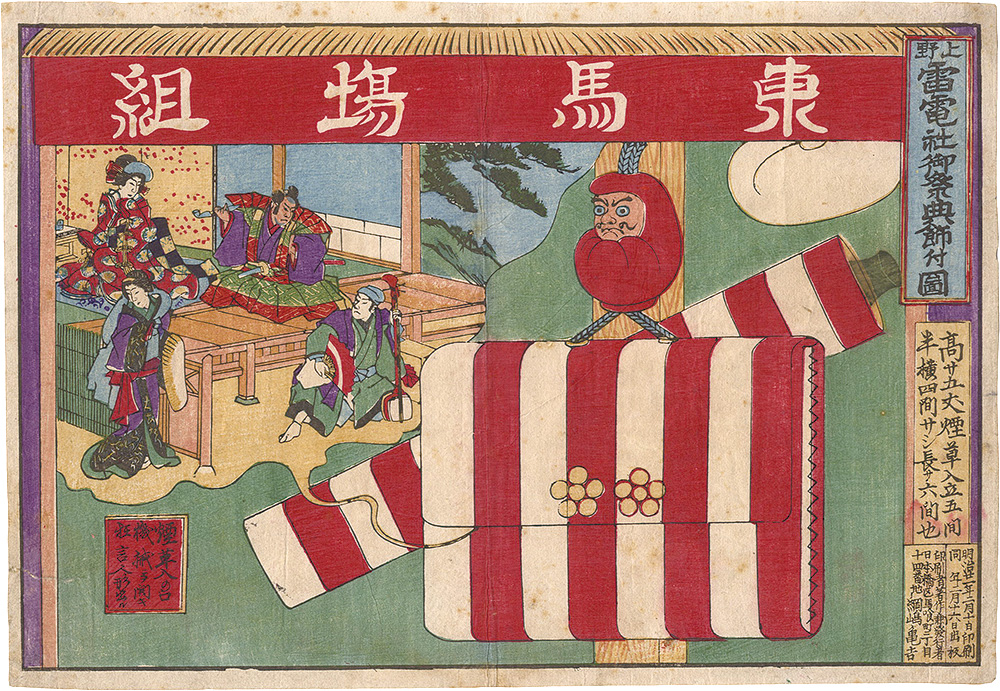 作者不詳「上野雷電社御祭典飾付図」