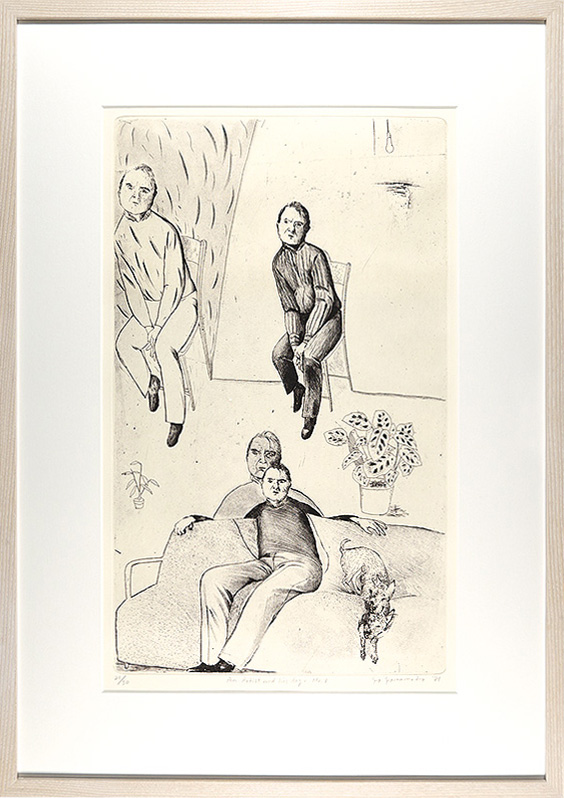 山本容子「An artist and his dog Mr. B」