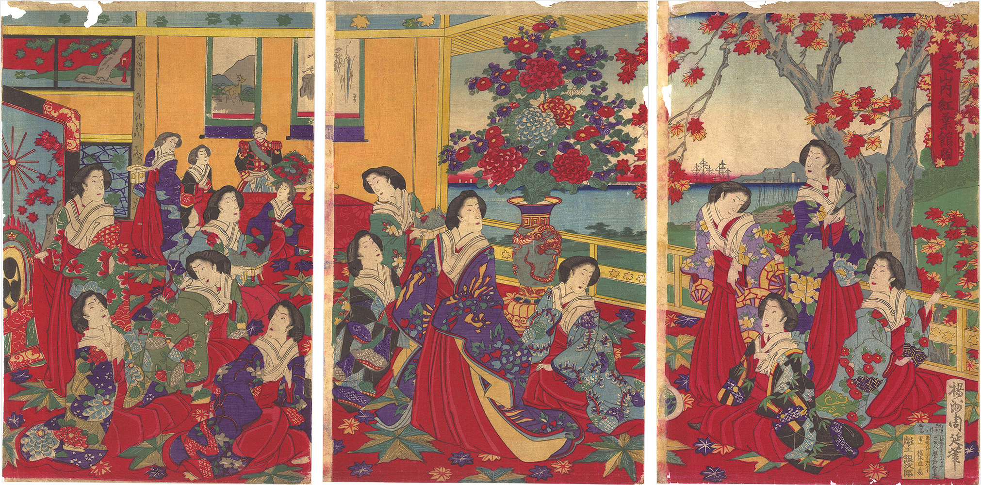周延「芝山内紅葉館ノ図」
