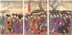 周延「奠都三十年祭　奥女中之図」